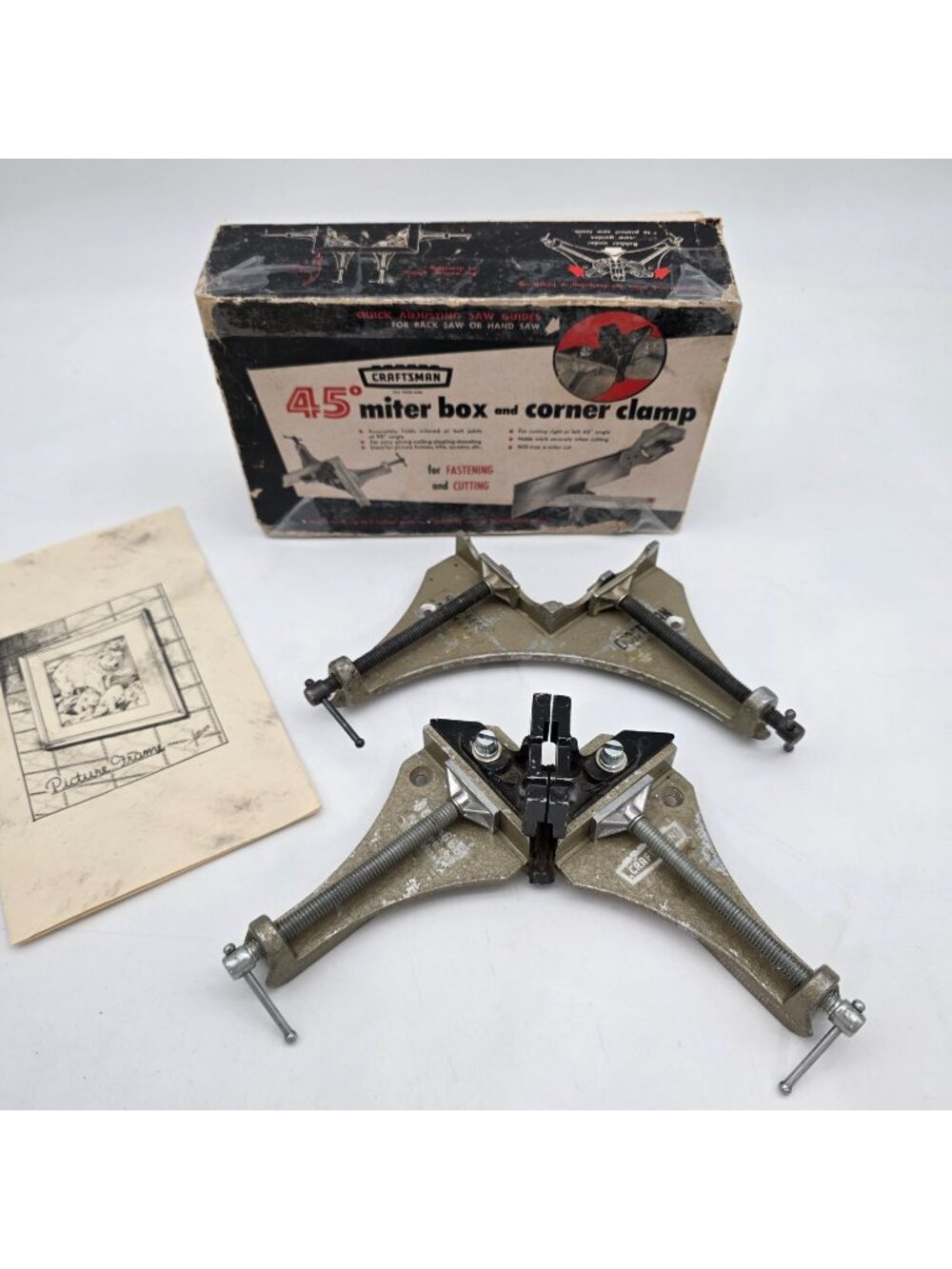 Craftsman 45° Miter Box Corner Clamp Original Box & Instructions